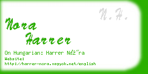 nora harrer business card